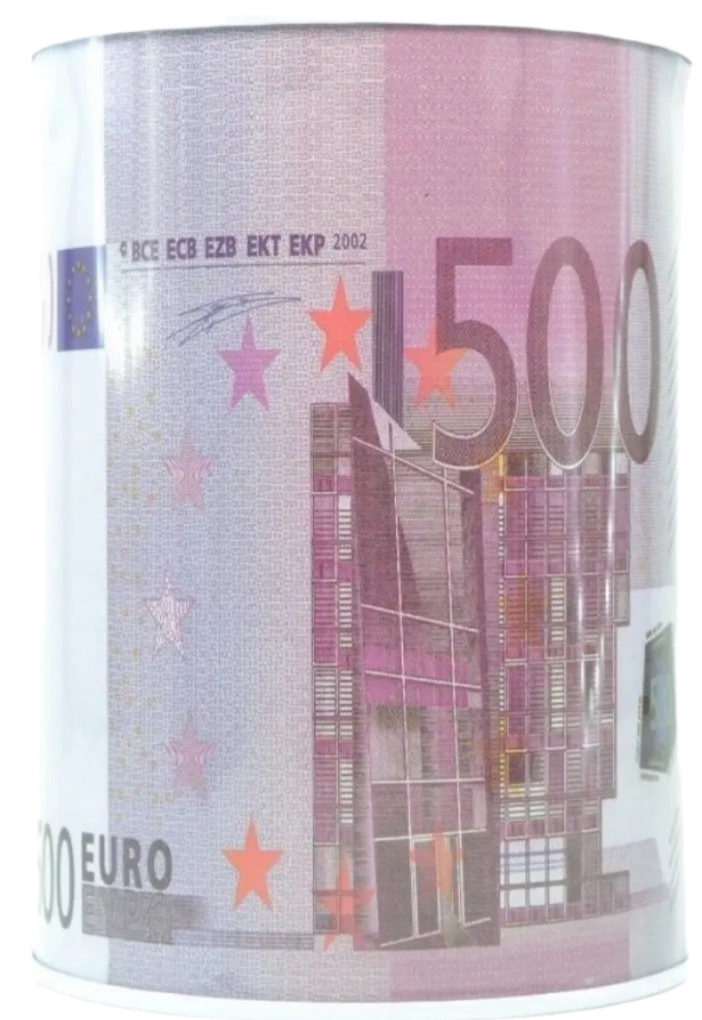 tirelire metal euros