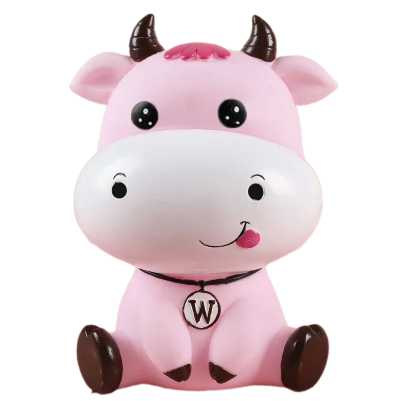 tirelire vache rose